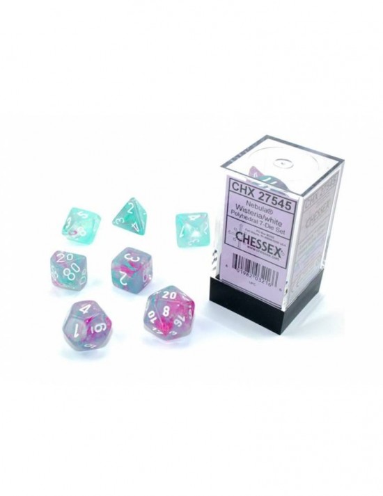 Dice set nebula poly wist white lum 7