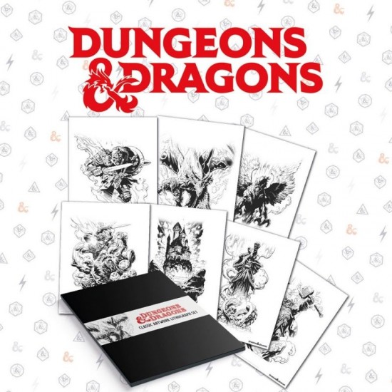 Dungeons dragons lithograph 7 set 36 x 28 cm