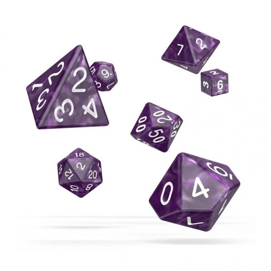 Oakie doakie dice odd500007 oakie doakie dice rpg set marble purple  1